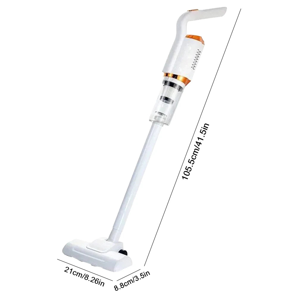 Eco-Friendly 2-in-1 Handheld Cleaner, compact cordless vacuum in use on a car interior.