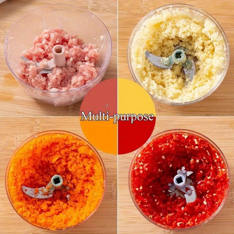Multifunctional 500/900ML Hand Chopper Manual Rope Food Processor Silcer Shredder Salad Maker Garlic Onion Cutter - Freshleen