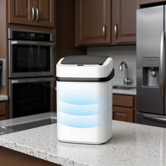13L Smart Trash Can with Lid Sensor Toilet, Creative Fully Automatic Electric Lid Opening Trash Can for Living Room and Bathroom - Freshleen