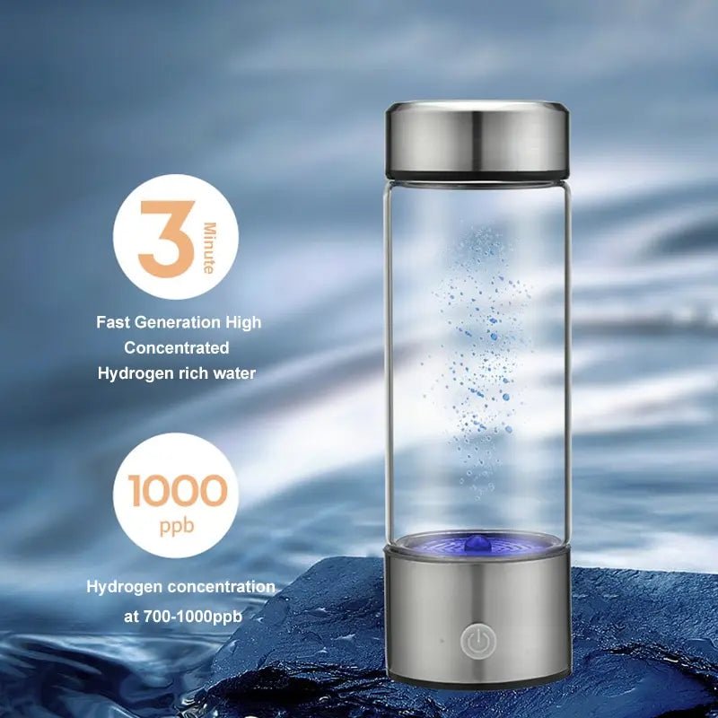 1pc 450ml Portable Hydrogen Water Generator 3 Minutes Mode High Concentration Hydrogen Water Generator - Freshleen