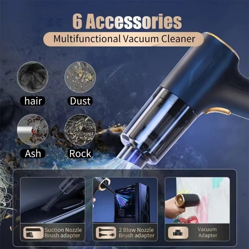 4 - in - 1 Cordless Car Vacuum - Powerful Handheld Cleaner - Freshleen