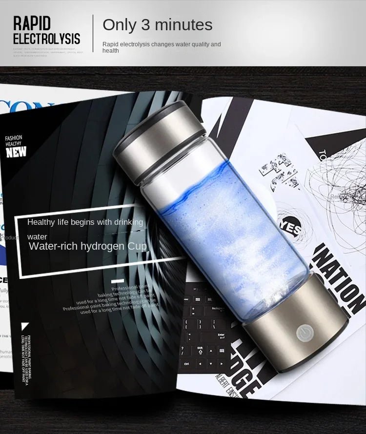 420ML Water Filter Hydrogen Ionized Water Bottle Hydrogen Generator Bottle Portable Water Ionizer Health Cup Home Appliance - Freshleen
