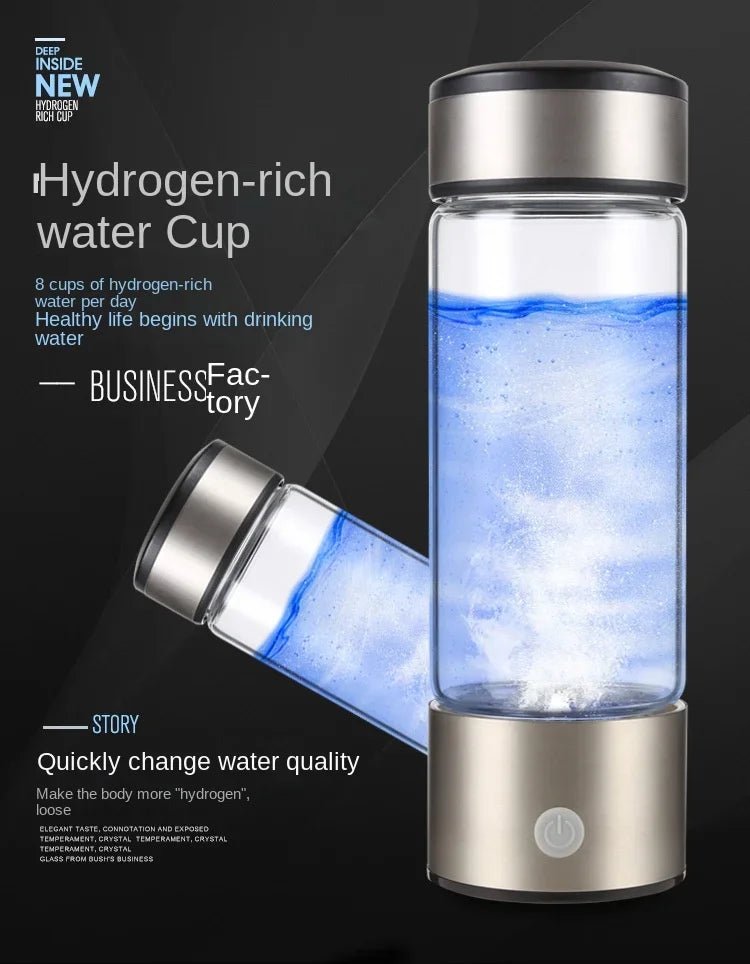 420ML Water Filter Hydrogen Ionized Water Bottle Hydrogen Generator Bottle Portable Water Ionizer Health Cup Home Appliance - Freshleen