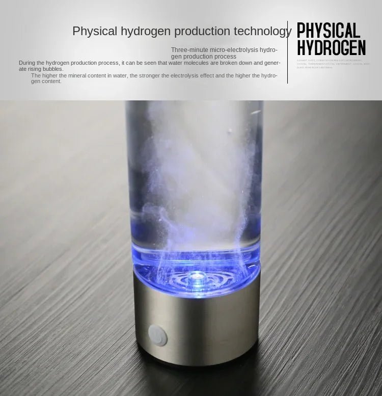 420ML Water Filter Hydrogen Ionized Water Bottle Hydrogen Generator Bottle Portable Water Ionizer Health Cup Home Appliance - Freshleen