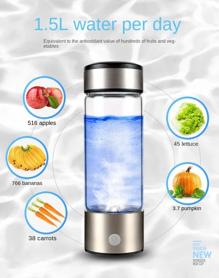 420ML Water Filter Hydrogen Ionized Water Bottle Hydrogen Generator Bottle Portable Water Ionizer Health Cup Home Appliance - Freshleen
