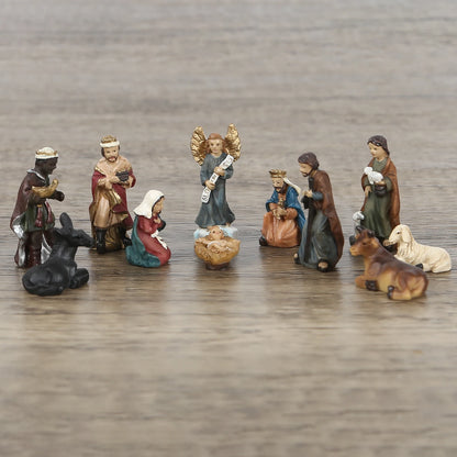 Best Christmas Nativity Set featuring Eco Holy Family Figurines on a wooden table.