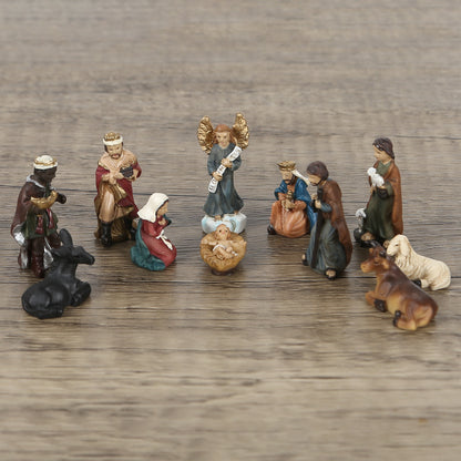 Best Christmas Nativity Set featuring Eco Holy Family Figurines on a wooden table.