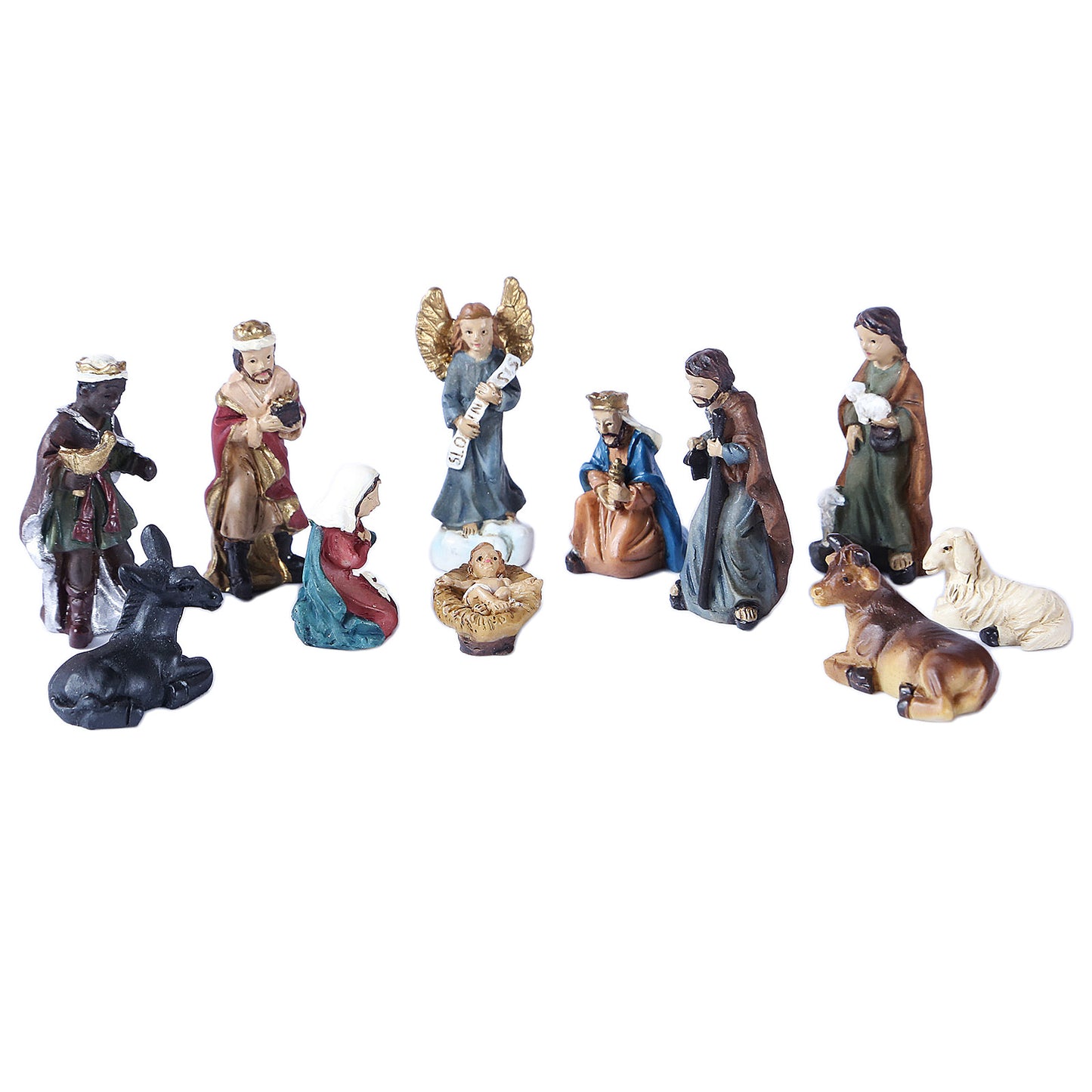 Best Christmas Nativity Set featuring Eco Holy Family Figurines on a wooden table.