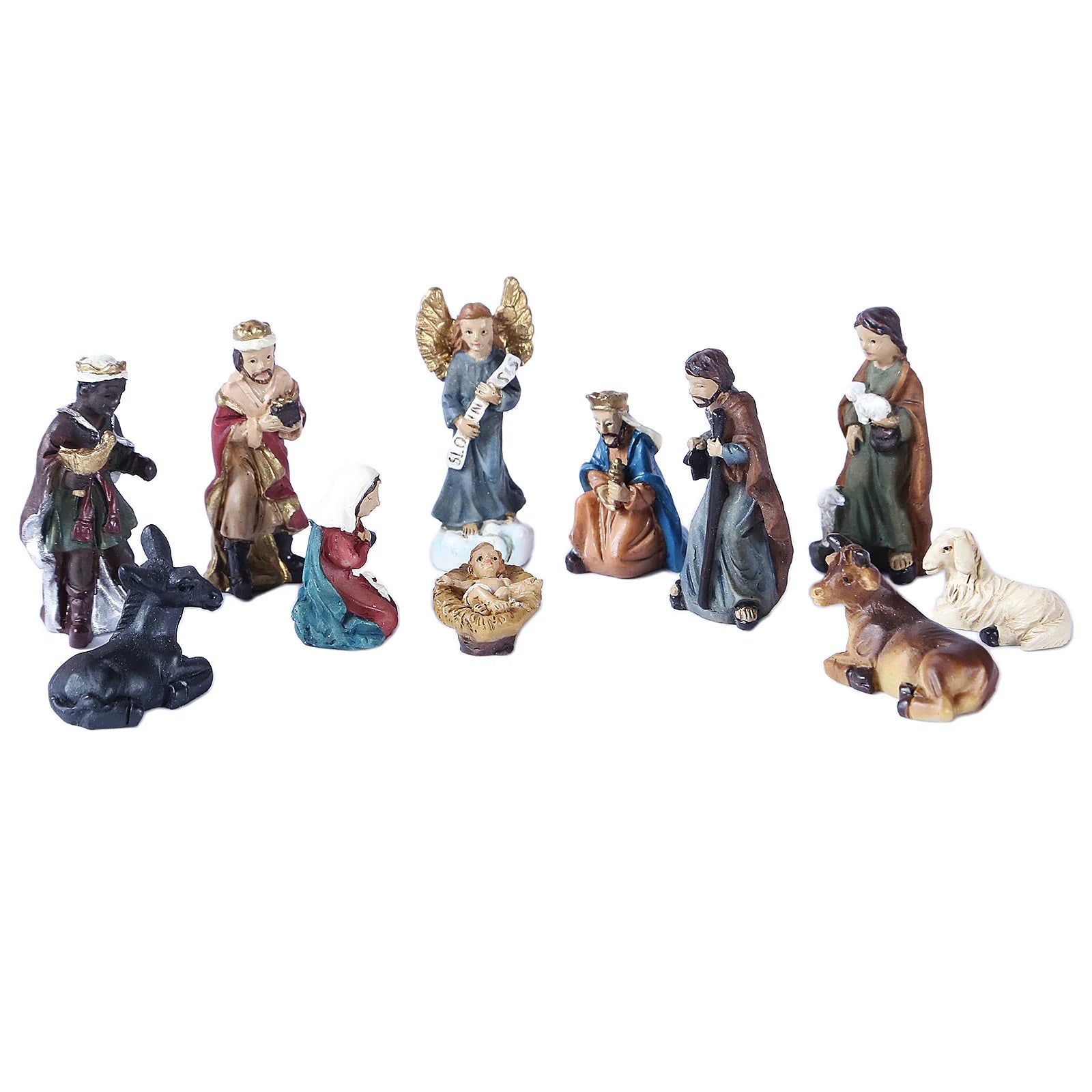 Best Christmas Nativity Set featuring Eco Holy Family Figurines on a wooden table.