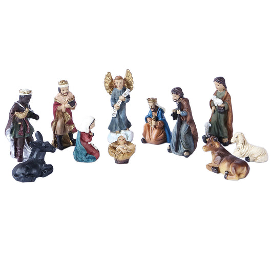 Best Christmas Nativity Set featuring Eco Holy Family Figurines on a wooden table.