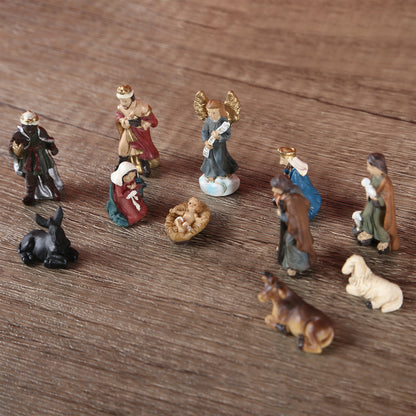 Best Christmas Nativity Set featuring Eco Holy Family Figurines on a wooden table.
