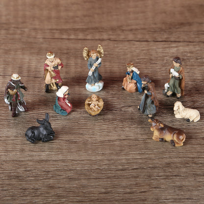 Best Christmas Nativity Set featuring Eco Holy Family Figurines on a wooden table.