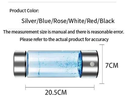 Best Hydrogen Water Bottle for Health Freshleen with glowing blue light, portable design