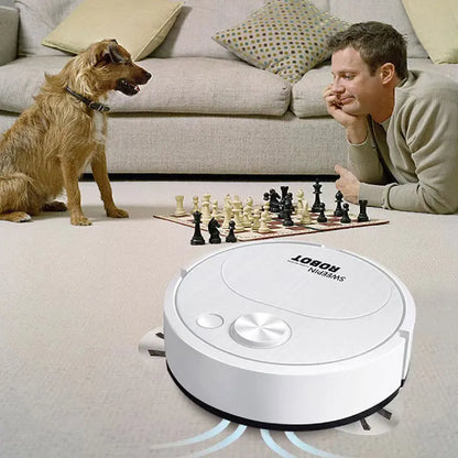 Best 3-in-1 Smart Wireless Vacuum Cleaner for Home Office, compact floor cleaning robot in action.