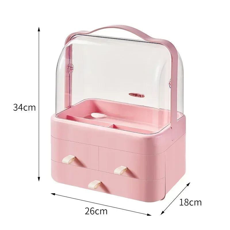 Best Makeup Organizer & Jewelry Box featuring multiple drawers and a handle for easy carrying.
