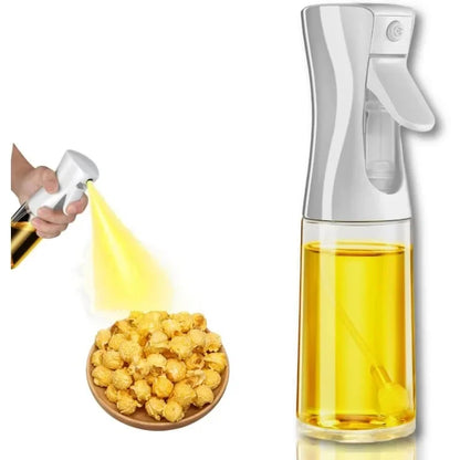 Fresh Olive Oil Sprayer Bottle, eco-friendly reusable kitchen oil spray bottle on counter.