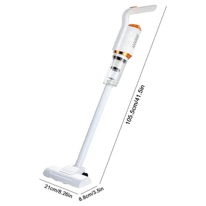 Eco-Friendly 2-in-1 Handheld Cleaner, compact cordless vacuum in use on a car interior.