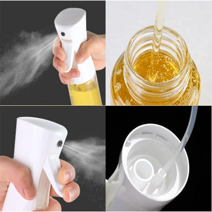 Fresh Olive Oil Sprayer Bottle, eco-friendly reusable kitchen oil spray bottle on counter.