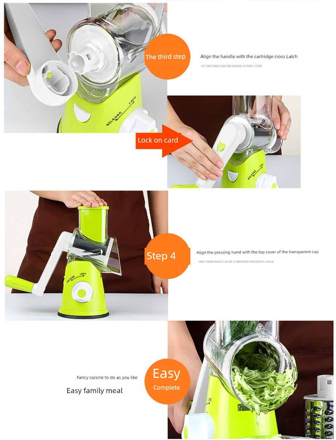 Freshleen hand crank chopper slicing vegetables, eco-friendly multifunctional kitchen gadget.