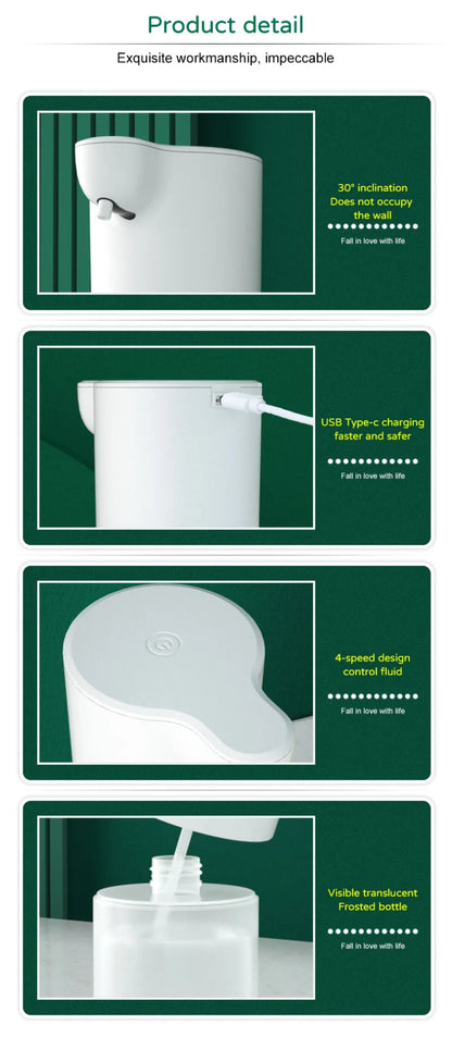 Xiaomi automatic touchless soap dispenser with infrared sensor on bathroom counter.