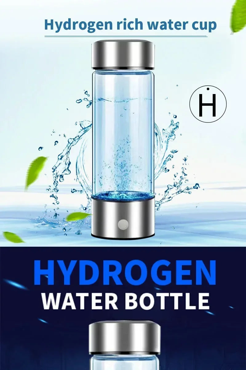 Best Hydrogen Water Bottle for Health Freshleen with glowing blue light, portable design