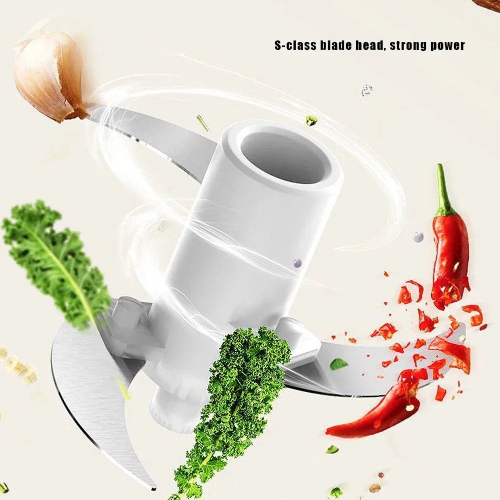 Best Mini Meat Grinder & Garlic Masher, a compact electric device for kitchen use.