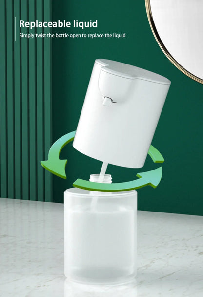 Xiaomi automatic touchless soap dispenser with infrared sensor on bathroom counter.