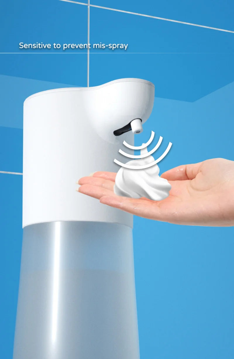 Xiaomi automatic touchless soap dispenser with infrared sensor on bathroom counter.