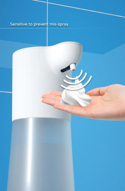 Xiaomi automatic touchless soap dispenser with infrared sensor on bathroom counter.