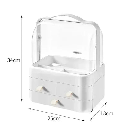 Best Makeup Organizer & Jewelry Box featuring multiple drawers and a handle for easy carrying.