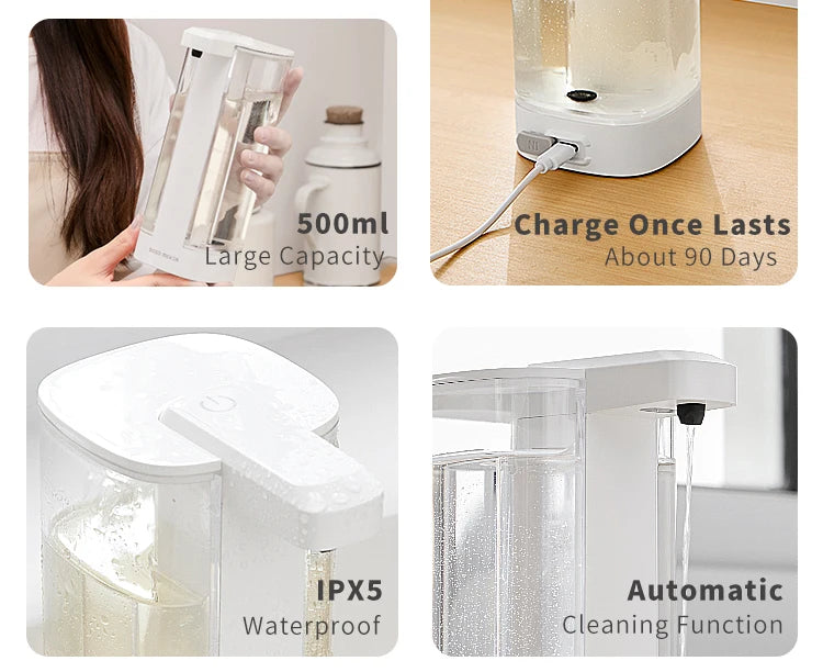 Best Automatic Soap Dispenser in kitchen, touchless and eco-friendly design.
