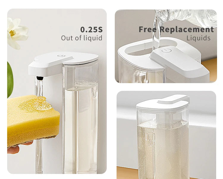 Best Automatic Soap Dispenser in kitchen, touchless and eco-friendly design.