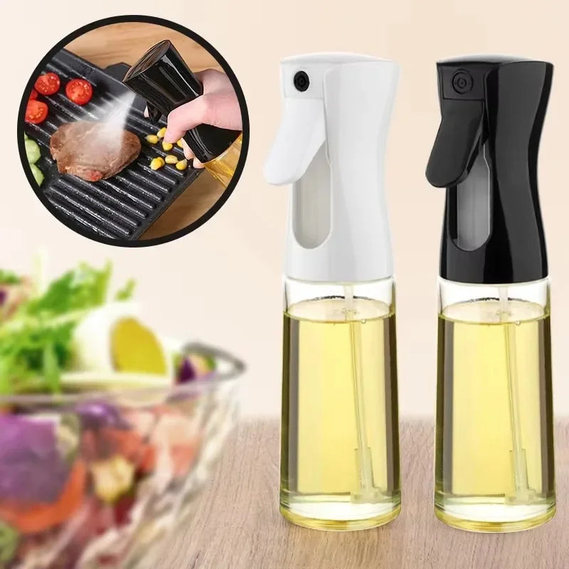 Fresh Olive Oil Sprayer Bottle, eco-friendly reusable kitchen oil spray bottle on counter.