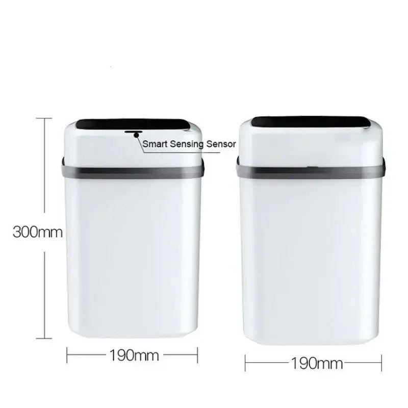 Bathroom sensor trash can, kitchen trash can, 13L large capacity, bathroom smart trash can, fully automatic smart trash can. - Freshleen