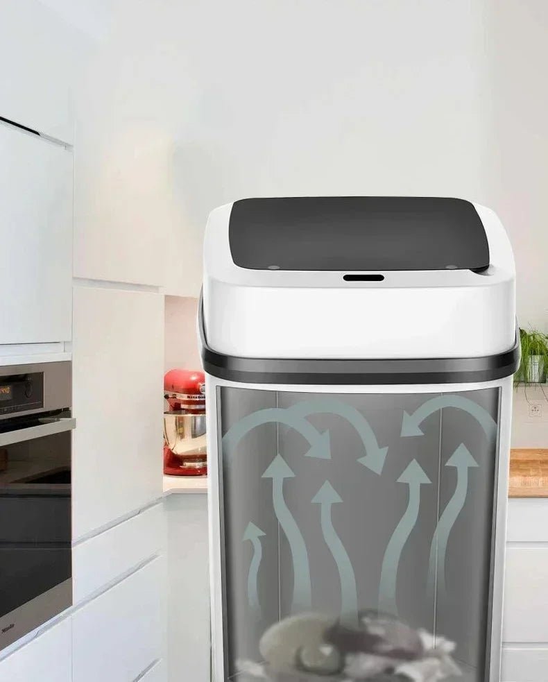 Bathroom sensor trash can, kitchen trash can, 13L large capacity, bathroom smart trash can, fully automatic smart trash can. - Freshleen