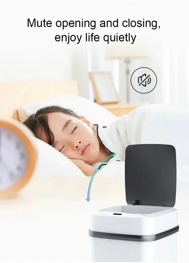 Bathroom sensor trash can, kitchen trash can, 13L large capacity, bathroom smart trash can, fully automatic smart trash can. - Freshleen