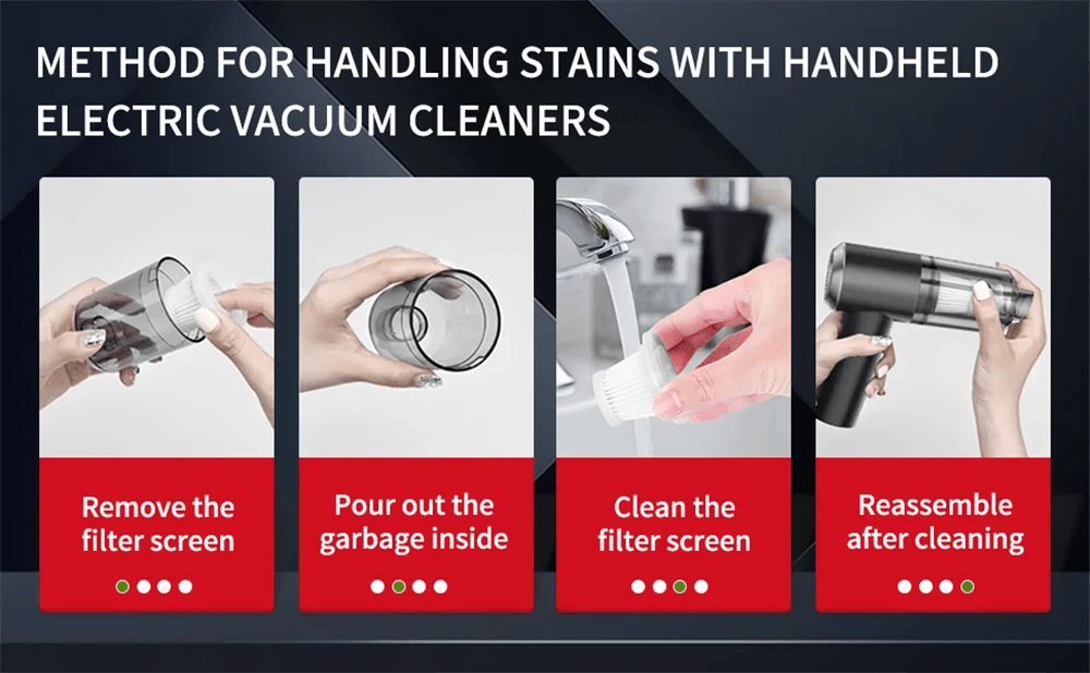 Handheld Car Vacuum Cleaner, 15000PA Portable Cordless, Dual use of blowing and suctionMulti - Nozzles, for Car, Home, Pet, Office - Freshleen