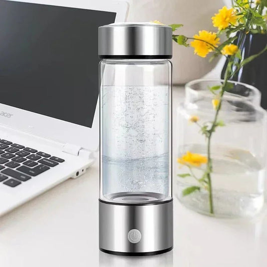 Hydrogen - Rich Water Cup Electric Hydrogen Rich Water Generator Bottle Titanium Quality Filter Portable Antioxidant Lonizer 420ml - Freshleen