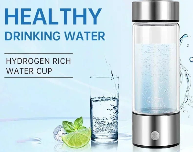 Hydrogen - Rich Water Cup Electric Hydrogen Rich Water Generator Bottle Titanium Quality Filter Portable Antioxidant Lonizer 420ml - Freshleen
