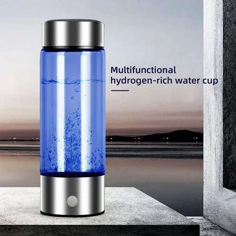 Hydrogen - Rich Water Cup Electric Hydrogen Rich Water Generator Bottle Titanium Quality Filter Portable Antioxidant Lonizer 420ml - Freshleen