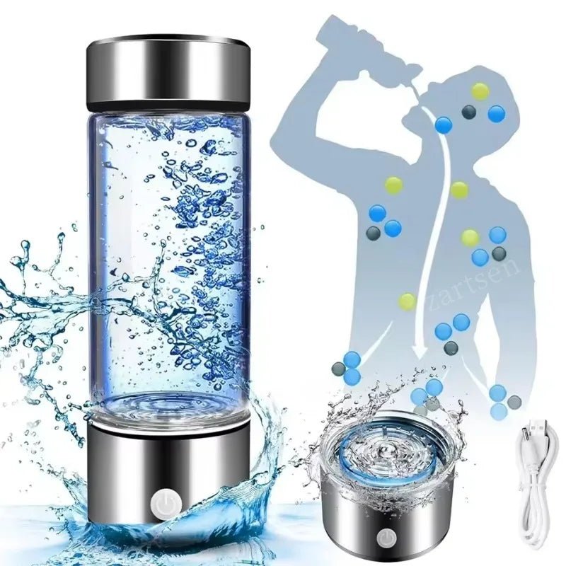 Hydrogen - Rich Water Cup Portable Electric Hydrogen Rich Water Generator Bottle Titanium Quality Filter Healthcare Water Cup USB - Freshleen