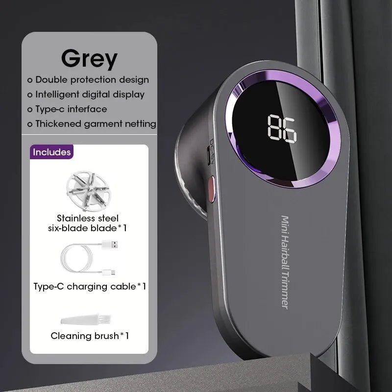 LED Digital Lint Remover – USB Rechargeable Fabric Shaver for Clothes & Sweaters - Freshleen