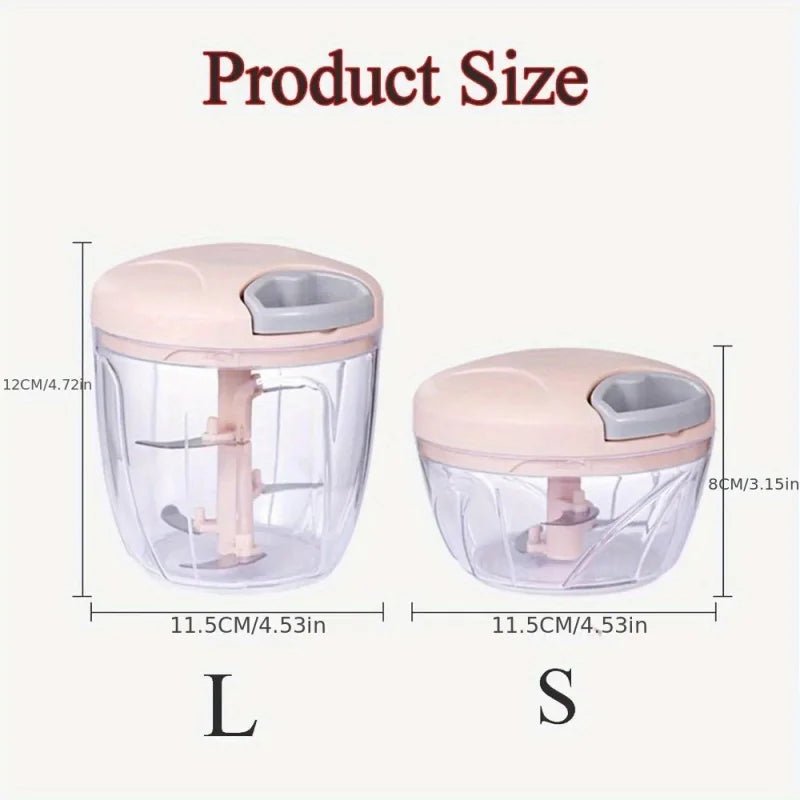 Multifunctional 500/900ML Hand Chopper Manual Rope Food Processor Silcer Shredder Salad Maker Garlic Onion Cutter - Freshleen