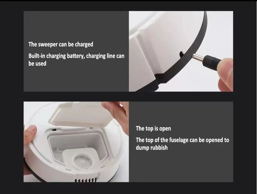 NEW USB Sweeping Robot Vacuum Cleaner Mopping 3 In 1 Smart Wireless 1500Pa Dragging Cleaning Sweep Floor for Home Office - Freshleen