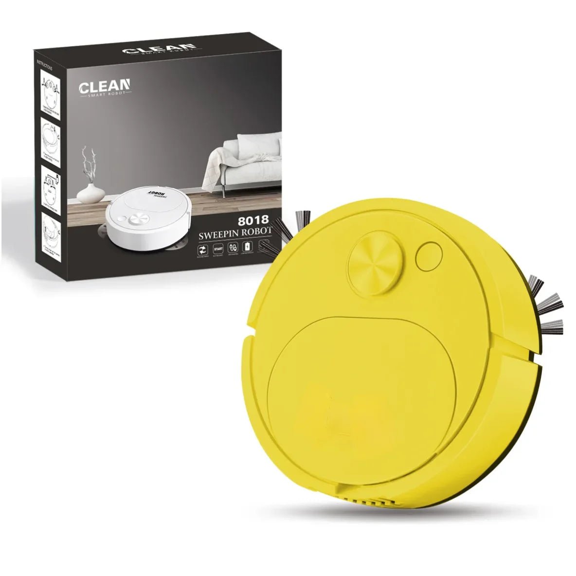 NEW USB Sweeping Robot Vacuum Cleaner Mopping 3 In 1 Smart Wireless 1500Pa Dragging Cleaning Sweep Floor for Home Office - Freshleen