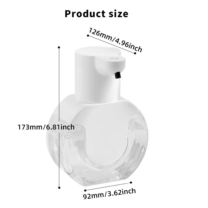 New Wall Mounted Automatic Soap Dispenser Foam Smart Hand Washing Machine 420ml Liquid Rechargeable Bathroom Induction Sensor - Freshleen