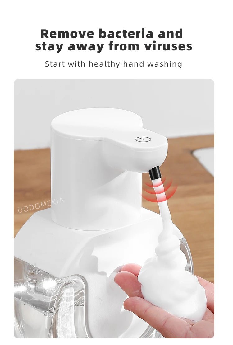 New Wall Mounted Automatic Soap Dispenser Foam Smart Hand Washing Machine 420ml Liquid Rechargeable Bathroom Induction Sensor - Freshleen