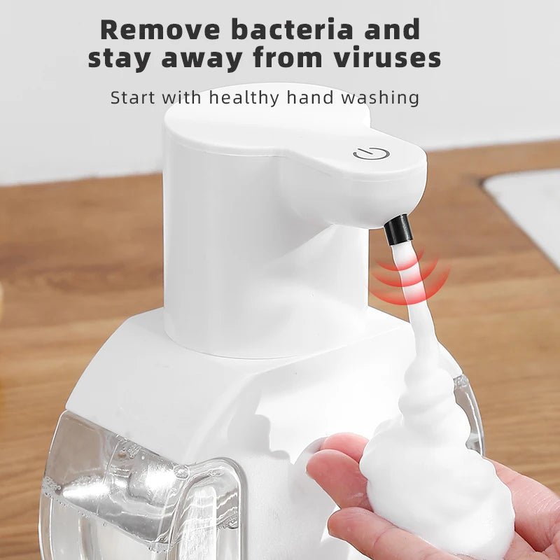 New Wall Mounted Automatic Soap Dispenser Foam Smart Hand Washing Machine 420ml Liquid Rechargeable Bathroom Induction Sensor - Freshleen