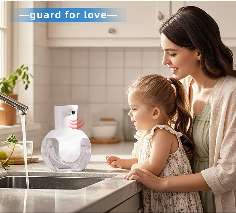 New Wall Mounted Automatic Soap Dispenser Foam Smart Hand Washing Machine 420ml Liquid Rechargeable Bathroom Induction Sensor - Freshleen