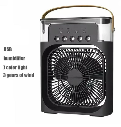 Portable 3‑in‑1 Air Cooler with LED Night Light & Humidifier – Mini Desktop Fan - Freshleen